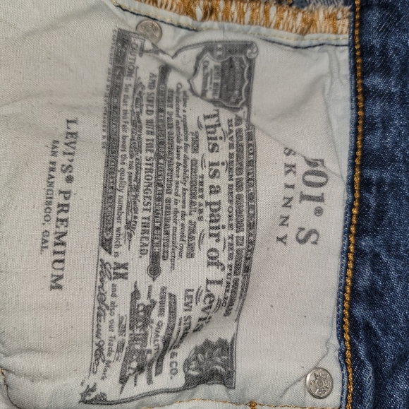 Levi 501 Skinny in Sansome Street, W26, L28, Button Jeans - Picture 11 of 13